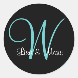 Sticker Rond Monogramme personnalisable