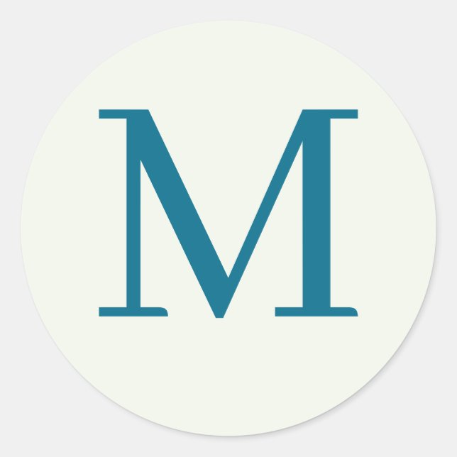 Sticker Rond monogrammé personnalisé (Devant)