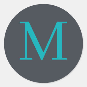 Sticker Rond monogrammé personnalisé