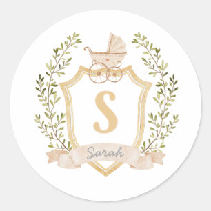 Sticker Rond Monogramme S Neutre