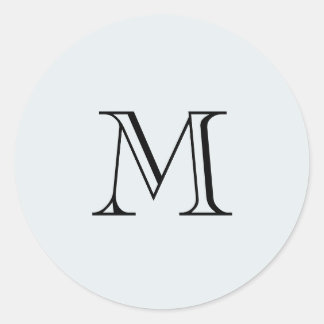 Sticker Rond Monogramme simple