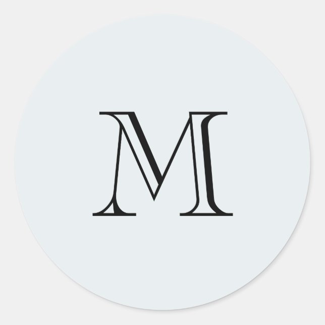 Sticker Rond Monogramme simple (Devant)