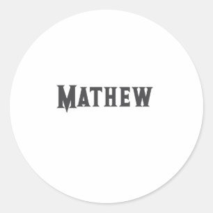 Sticker Rond monogramme simple de lettre initiale ajoutez votre