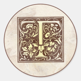 Sticker Rond Monogramme vintage T