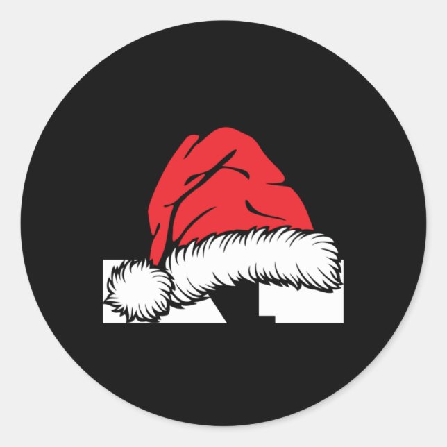 Sticker Rond Monogrammed Family Christmas With Name T Shirt  (Devant)