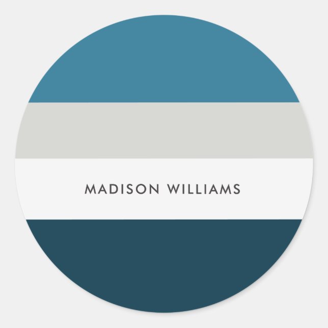 Sticker Rond monogrammed, nom, (Devant)