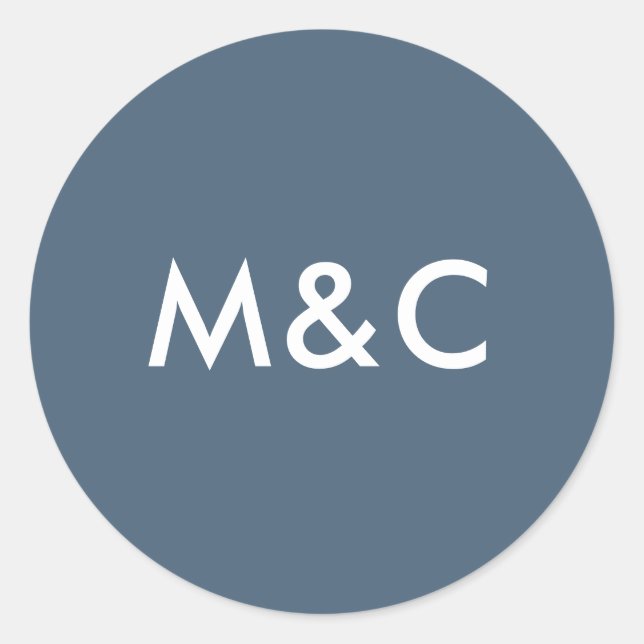 Sticker Rond Monostickers mariage bleu foncé (Devant)