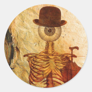Sticker Rond Monsieur Bone