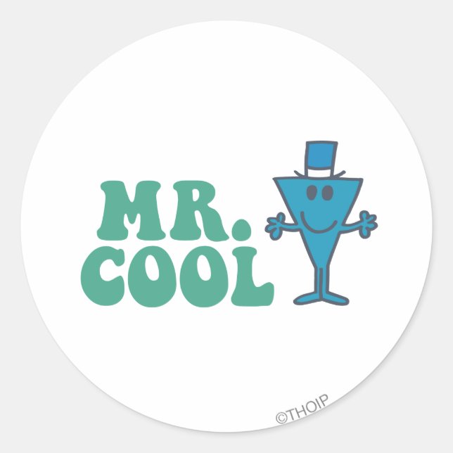 Sticker Rond Monsieur le Cool | Conception du logo (Devant)