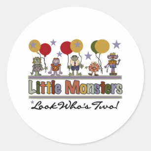 Sticker Rond Monster 2e anniversaire