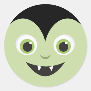 Sticker Rond Monster Mash Halloween Vampire