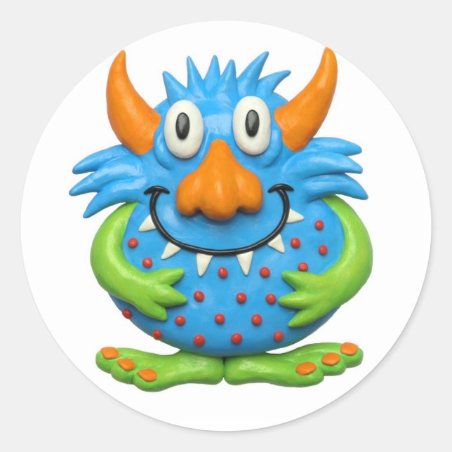 Sticker Rond Monster Party (Devant)