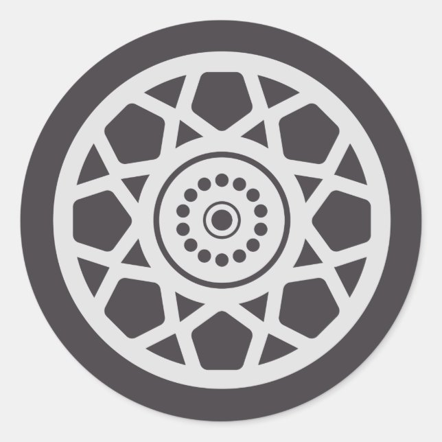 Sticker Rond Monster Truck Rally Décorations d'anniversaire (Devant)