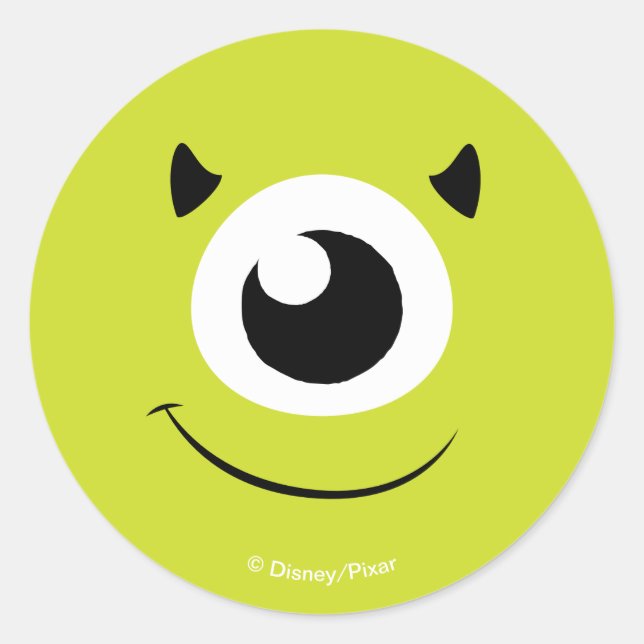 Sticker Rond Monsters Inc. | Mike Face (Devant)