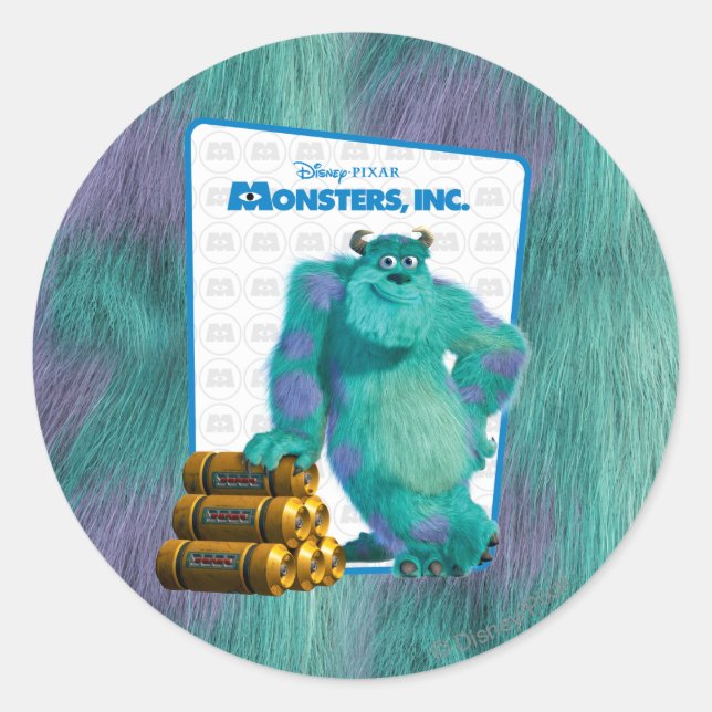 Sticker Rond Monsters, Inc. Sulley (Devant)