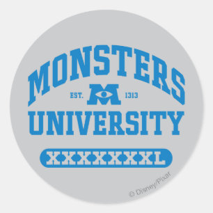 Sticker Rond Monsters University - Est. 1313
