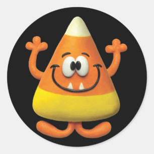 Sticker Rond Monstre de Corne à bonbons