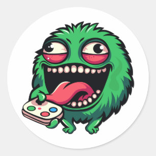 Sticker Rond Monstre émotionnel