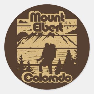 Sticker Rond Mont Elbert Colorado