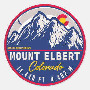 Sticker Rond Mont Elbert, Sawatch Range, Colorado
