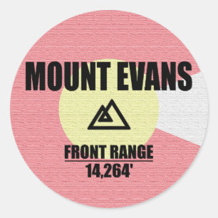 Sticker Rond Mont Evans