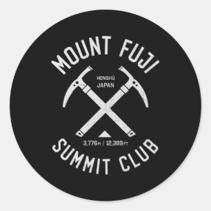 Sticker Rond Mont Fuji Summit Club I Monte Mont Fuji Japon Dis