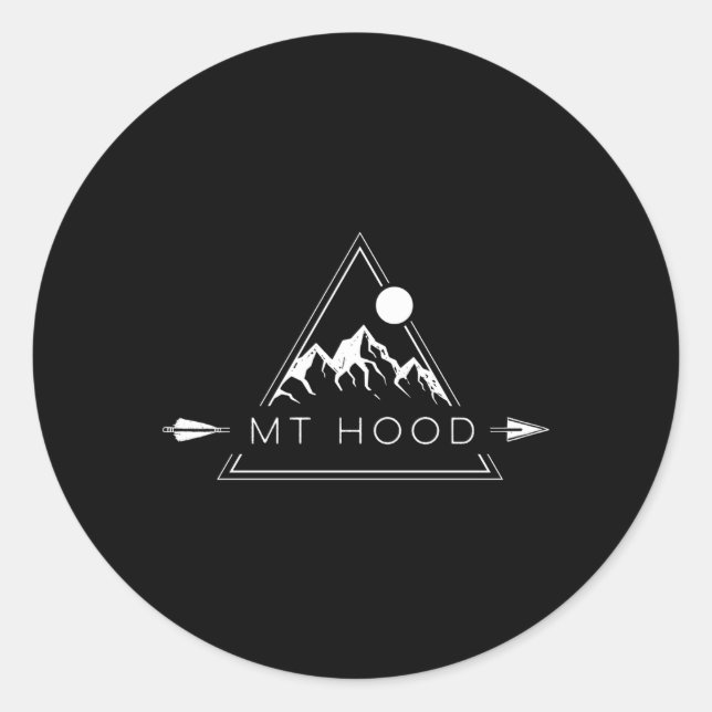Sticker Rond Mont Hood Mont Hood Mont Hood (Devant)