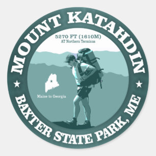 Sticker Rond Mont Katahdin