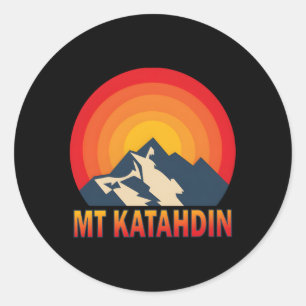 Sticker Rond Mont Katahdin Sun