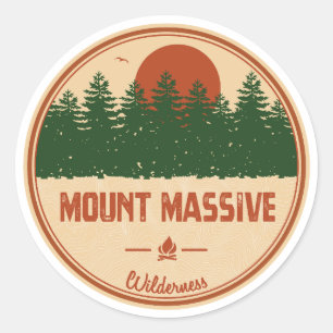 Sticker Rond Mont Massive Wilderness Colorado
