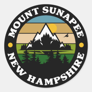 Sticker Rond Mont Sunapee, New Hampshire