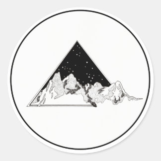 Sticker Rond Montagne