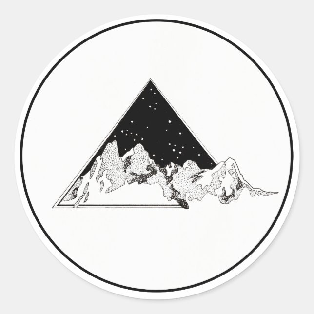 Sticker Rond Montagne (Devant)
