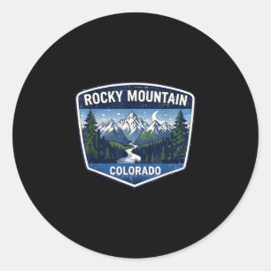 Sticker Rond Montagne rocheuse colorado nature randonnée aventu