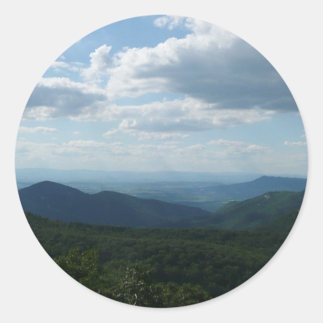 Sticker Rond Montagnes Appalaches II Shenandoah (Devant)