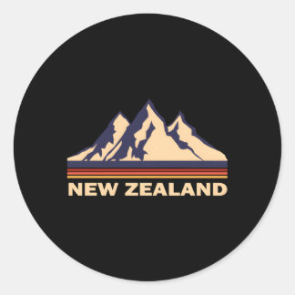 Sticker Rond Montagnes de Nouvelle-Zélande