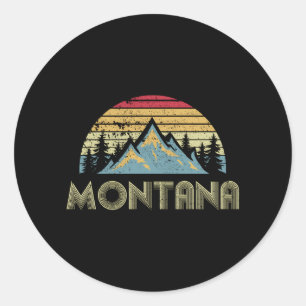 Sticker Rond Montagnes Montana Randonnée de camping