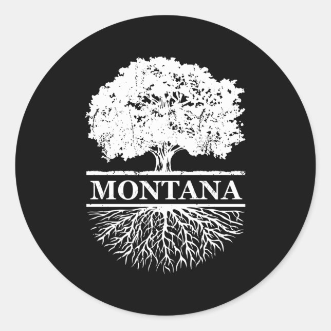 Sticker Rond Montana Racines à l'extérieur (Devant)