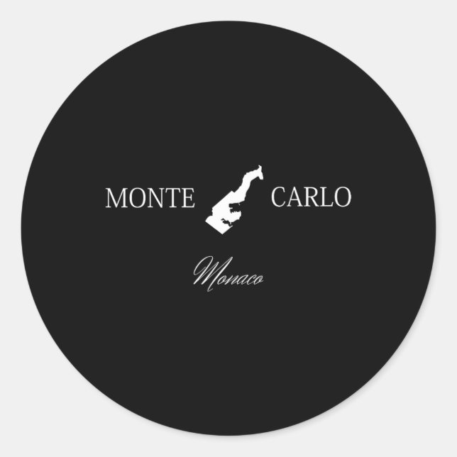 Sticker Rond Monte Carlo Monaco Famille Voyage Voyage Souvenir  (Devant)