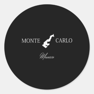 Sticker Rond Monte Carlo Monaco Famille Voyage Voyage Souvenir 