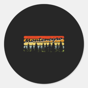 Sticker Rond Monténégro Forêt Coucher de soleil Arbres Cabine V