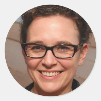 Sticker Rond Monter et briller