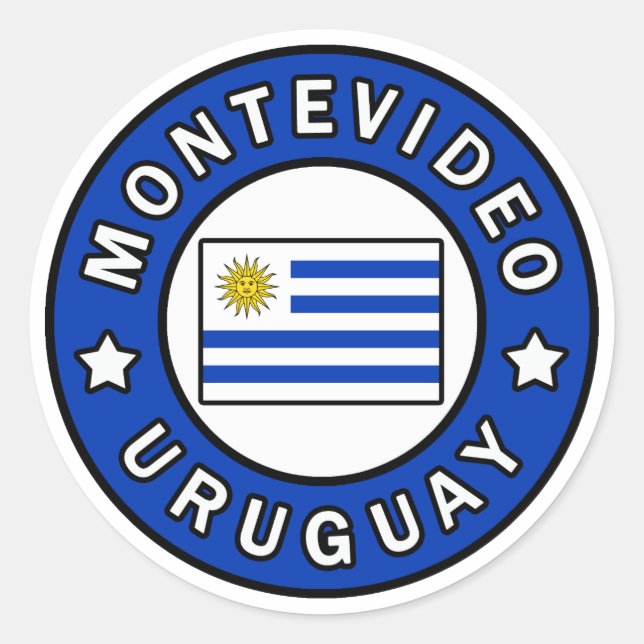 Sticker Rond Montevideo Uruguay (Devant)