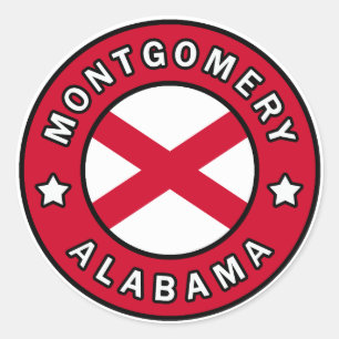 Sticker Rond Montgomery Alabama