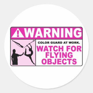 Sticker Rond Montre D'AVERTISSEMENT pour les objets volants !