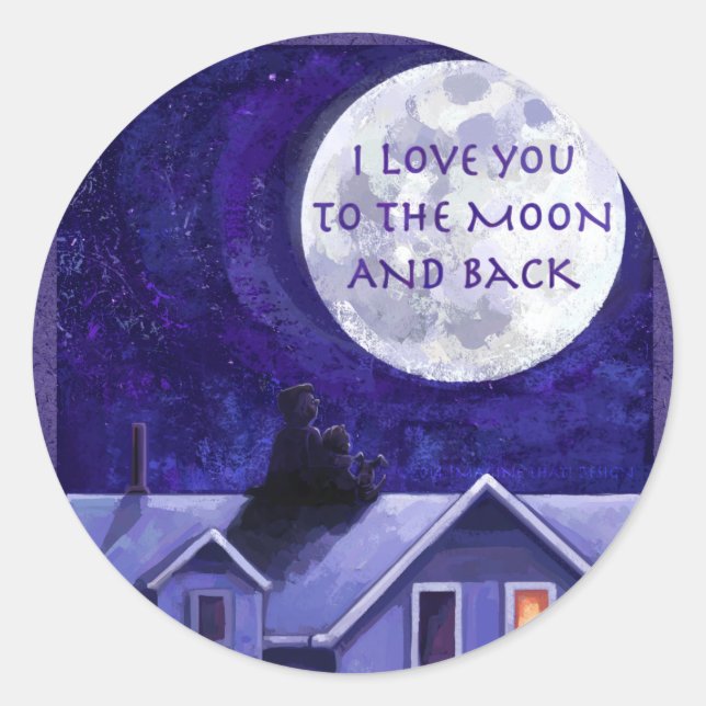 Sticker Rond Montre Lune (Devant)