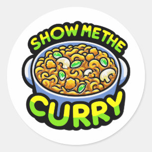 Sticker Rond Montre-moi le curry