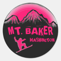 Montres à neige rose Mt. Baker Washington