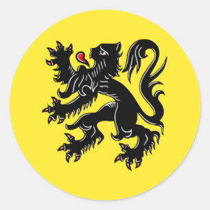 Sticker Rond Montrez vos couleurs - Flandre