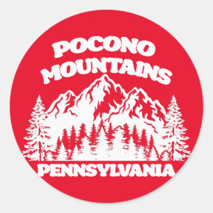 Sticker Rond Monts Pocono Pennsylvanie